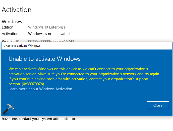 activation server windows 10